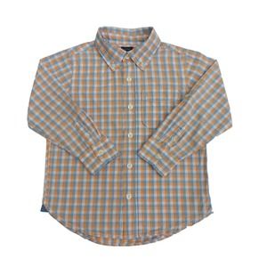 Baby GAP long-sleeved checkered oxford dress shirt